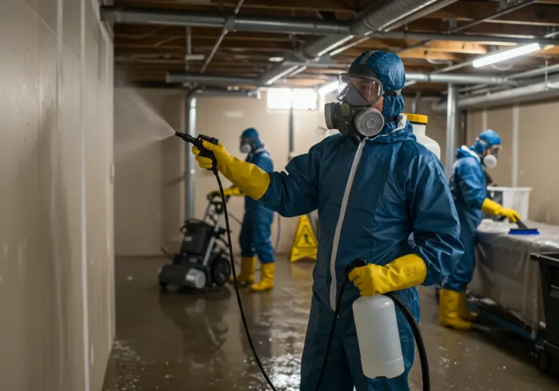 Basement Sanitization and Antimicrobial Treatment process in Stony Point, MI