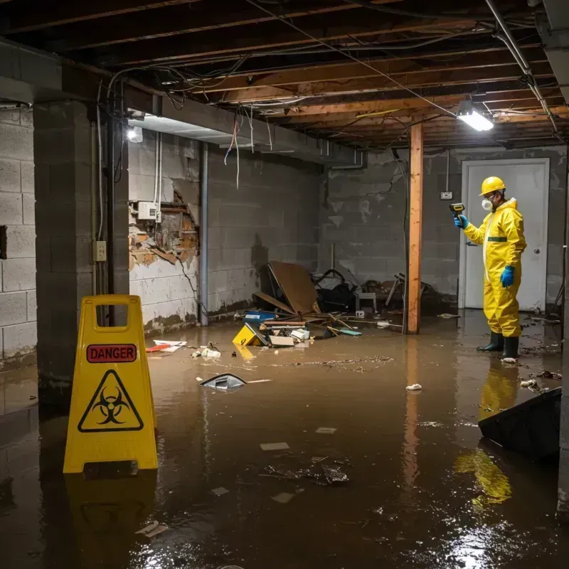 Flooded Basement Electrical Hazard in Stony Point, MI Property